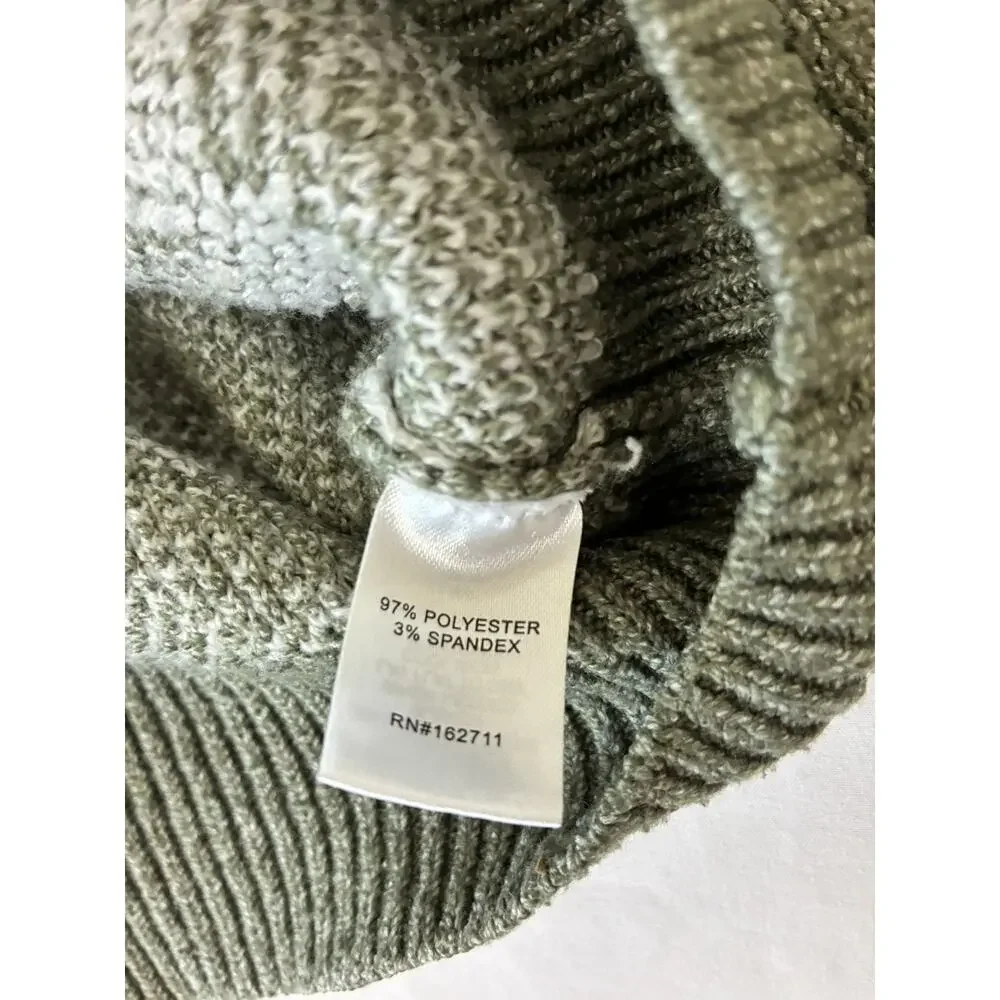 Love Ellie Sweater Women L Green Floral Crew Neck Cozy Cottagecore Soft Knit